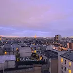 Loft 80m2 Au 9eme Etage Avec Ascenseur - Parking Gratuit - Vues Panoramiques Sur דירה פריז