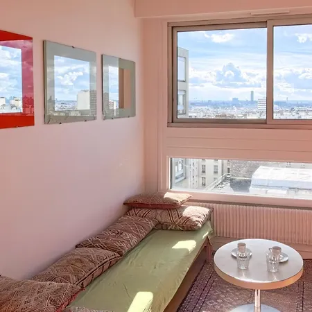 Loft 80m2 Au 9eme Etage Avec Ascenseur - Parking Gratuit - Vues Panoramiques Sur דירה פריז