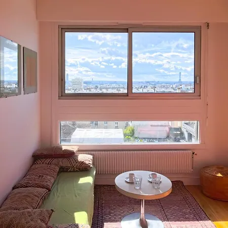 Loft 80m2 Au 9eme Etage Avec Ascenseur - Parking Gratuit - Vues Panoramiques Sur דירה פריז