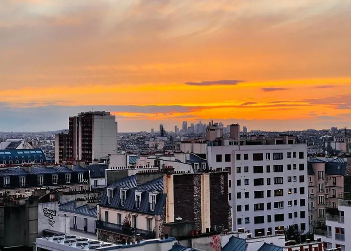 アパート Loft 80M2 Au 9Eme Etage Avec Ascenseur - Parking Gratuit - Vues Panoramiques Sur Tout Paris パリ