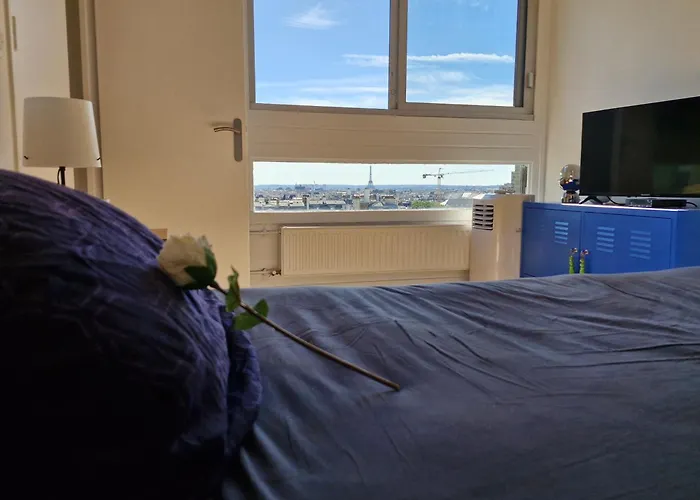 Loft 80M2 Au 9Eme Etage Avec Ascenseur - Parking Gratuit - Vues Panoramiques Sur Tout Paris アパート パリ