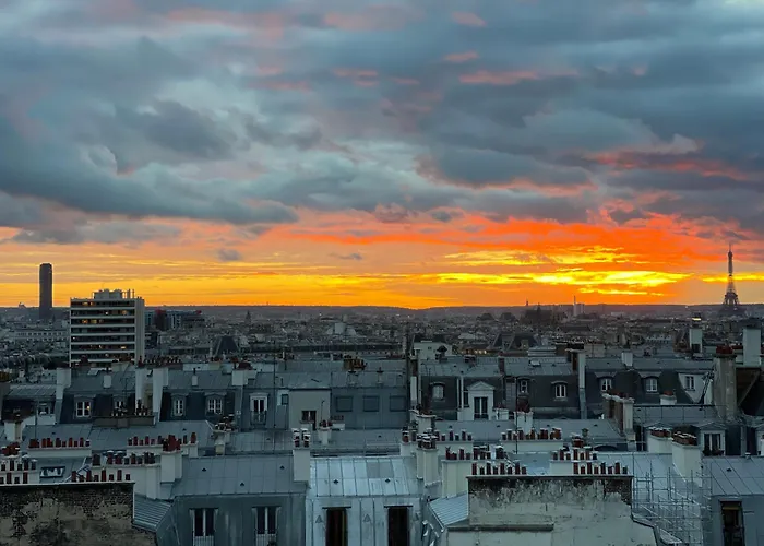 アパート Loft 80M2 Au 9Eme Etage Avec Ascenseur - Parking Gratuit - Vues Panoramiques Sur Tout Paris パリ